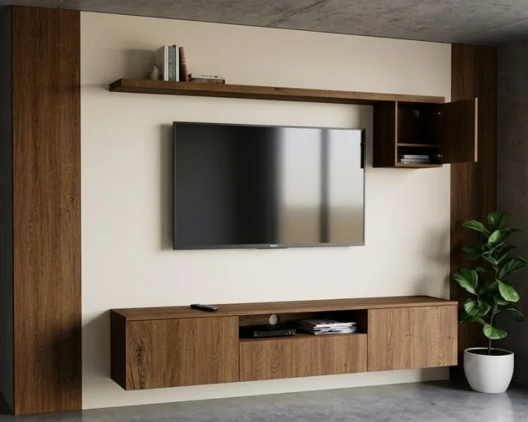 Mueble de TV en madera diseñado a la medida